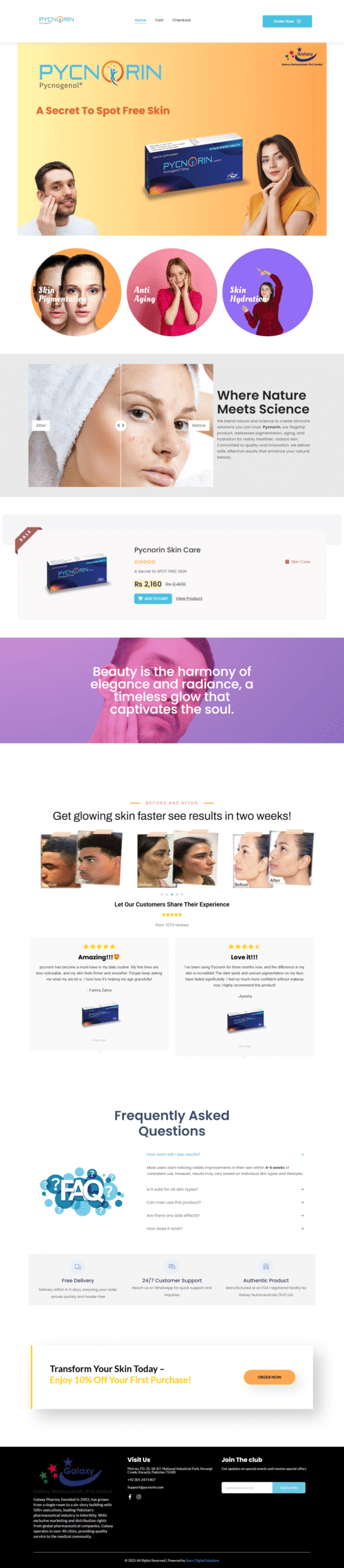 Responsive pharma website on laptop and mobile